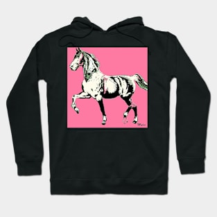 Horse :  The Pink Lady Walked By Hoodie